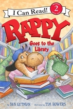 Book cover of RAPPY GOES TO THE LIBRARY