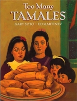 Book cover of TOO MANY TAMALES