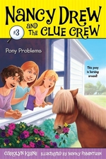 Book cover of NANCY DREW CLUE CREW 03 PONY PROBLEMS