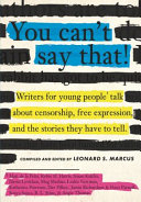 Book cover of YOU CAN'T SAY THAT