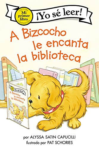 Book cover of BIZCOCHO LE ENCANTA LA BIBLIOTECA