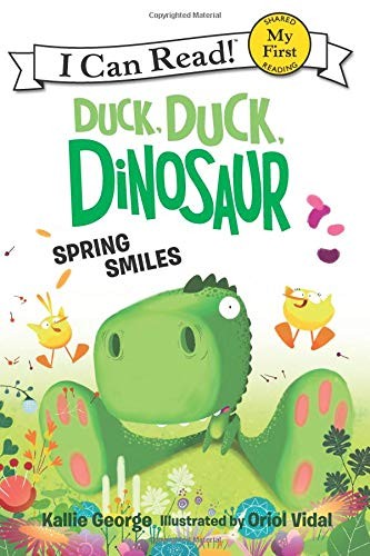 Book cover of DUCK DUCK DINOSAUR SPRING SMILES