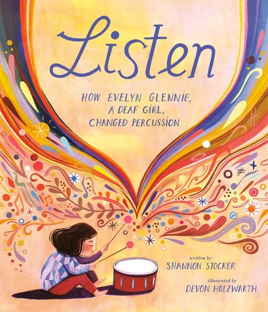 Book cover of LISTEN - HOW EVELYN GLENNIE A DEAF GIRL