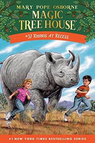 Book cover of MAGIC TREE HOUSE 37 RHINOS AT RECESS