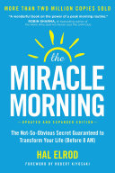 Book cover of MIRACLE MORNING - THE NOT-SO-OBVIOUS SEC