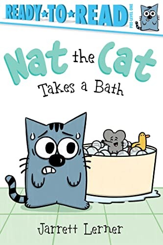 Book cover of NAT THE CAT TAKES A BATH