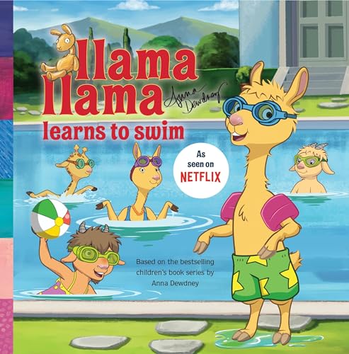 Book cover of LLAMA LLAMA LEARNS TO SWIM